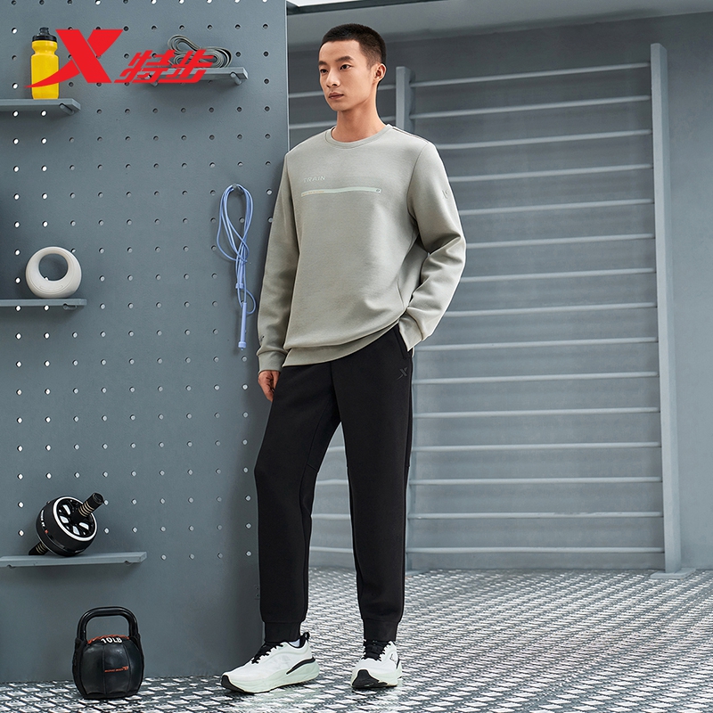 特步卫裤火烬薪传2024秋冬新款束脚收口运动长裤男976429630156