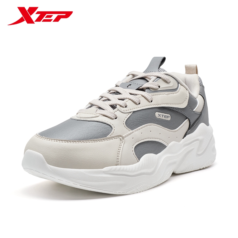 特步休闲鞋秋冬新款男鞋轻便百搭复古老爹鞋运动鞋子976419320011