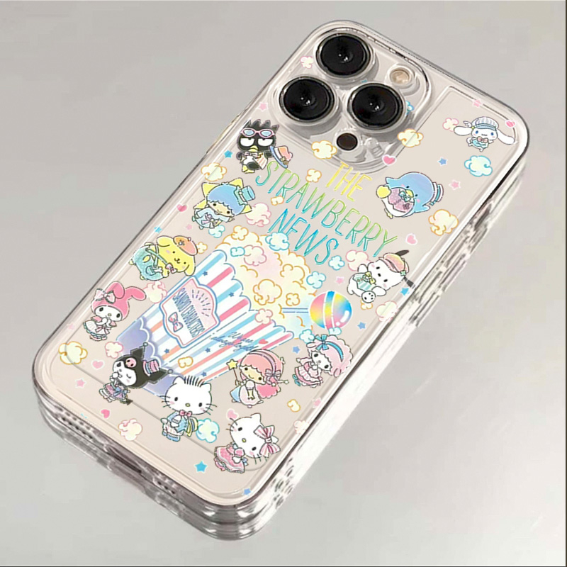 卡通凯蒂猫适用苹果15手机壳vivo14plus华为13pro小米12max11oppo