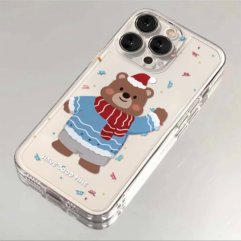 新款圣诞小熊iPhone15/14手机壳13卡通12/11苹果OPPO华为VIVO小米