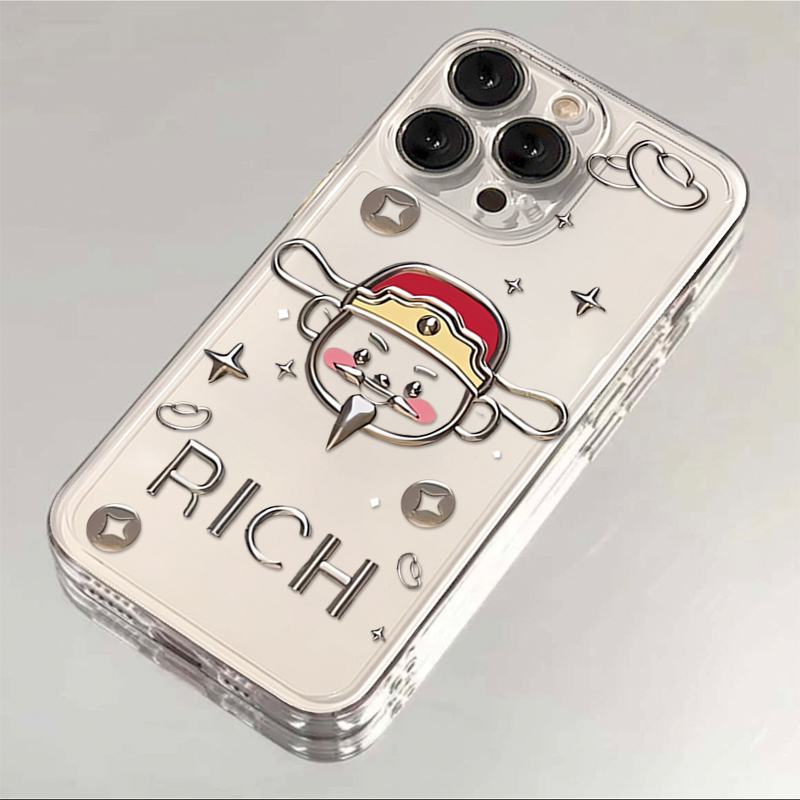 可爱红帽财神爷适用iphone15/13苹果14手机壳华为viv小米oppo软套