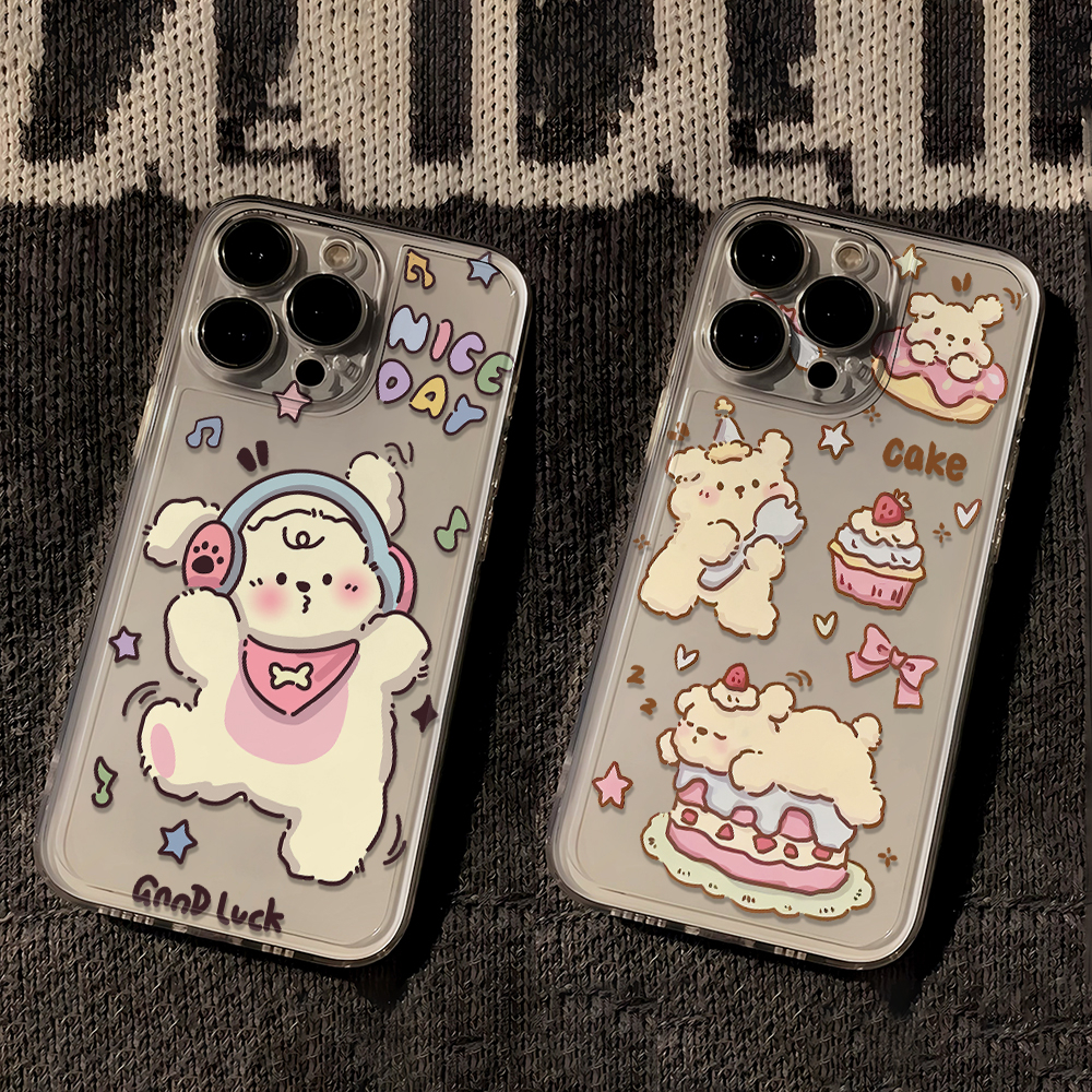 音乐狗狗适用苹果15手机壳vivo14plus华为13pro小米12max11oppoxr