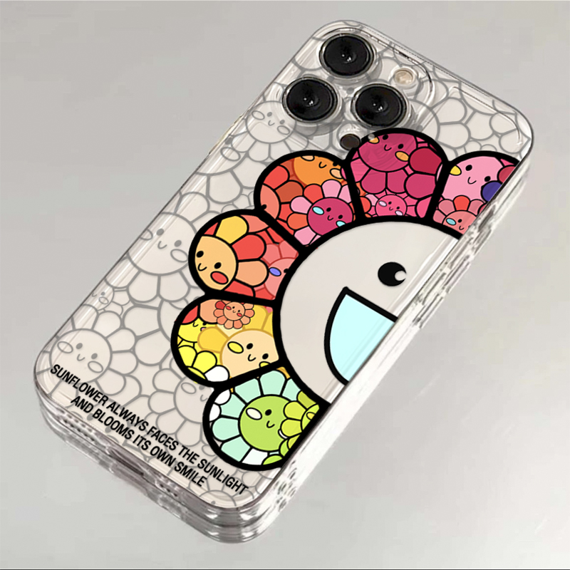 可爱潮牌太阳花iphone15/13/14苹果12手机壳华为vivo小米oppo套