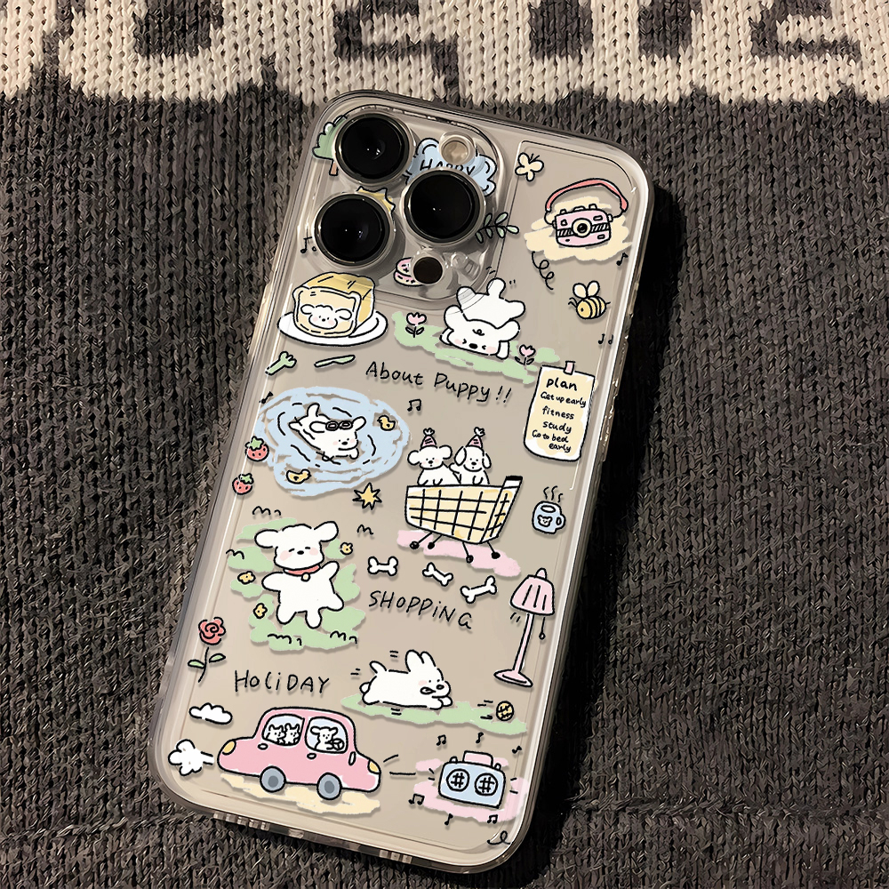 玩耍小狗适用苹果vivo小米oppo华为iPhone15plus14pro13max手机壳
