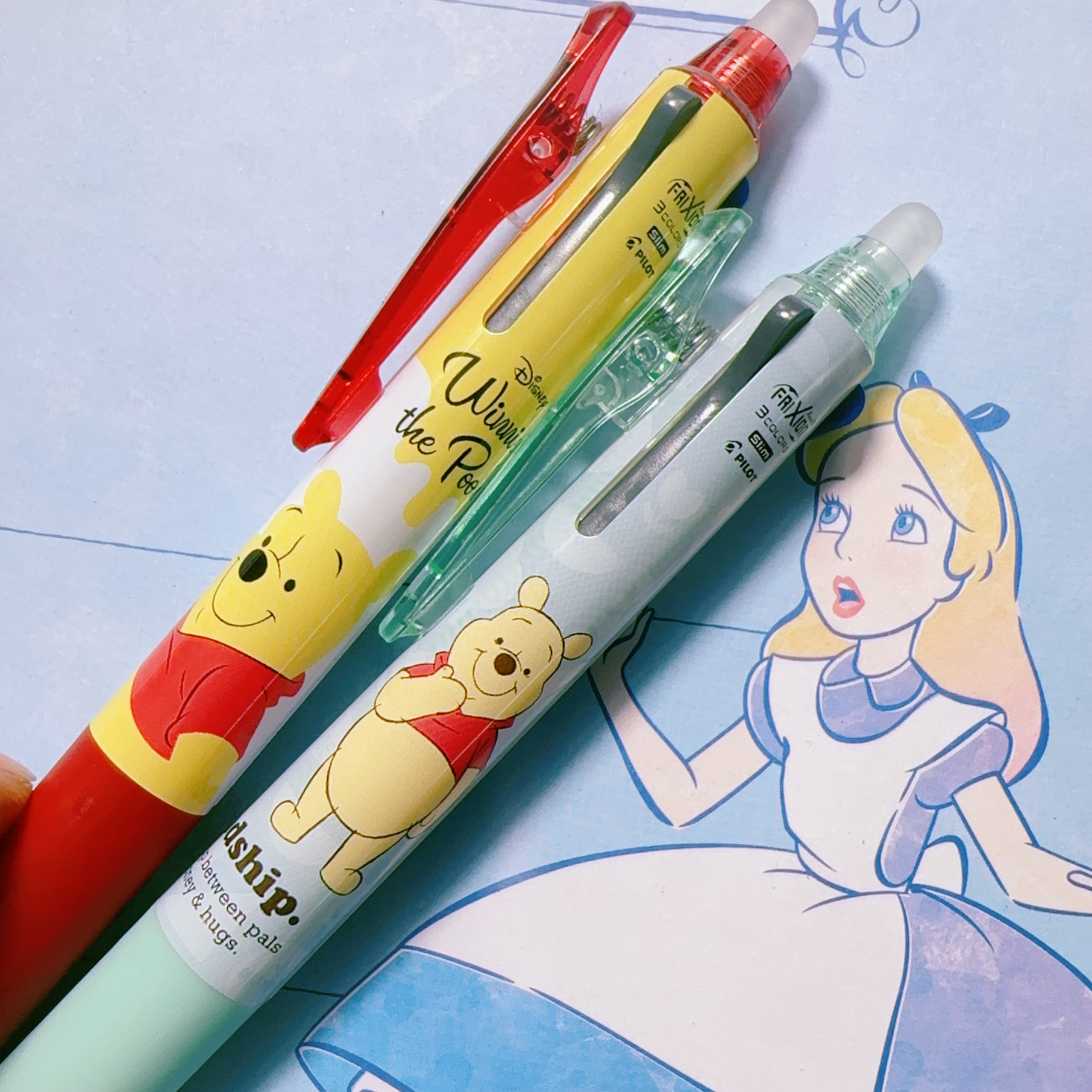 日本pilot百乐维尼三色可擦笔限定frixion笔芯做笔记专用模块笔