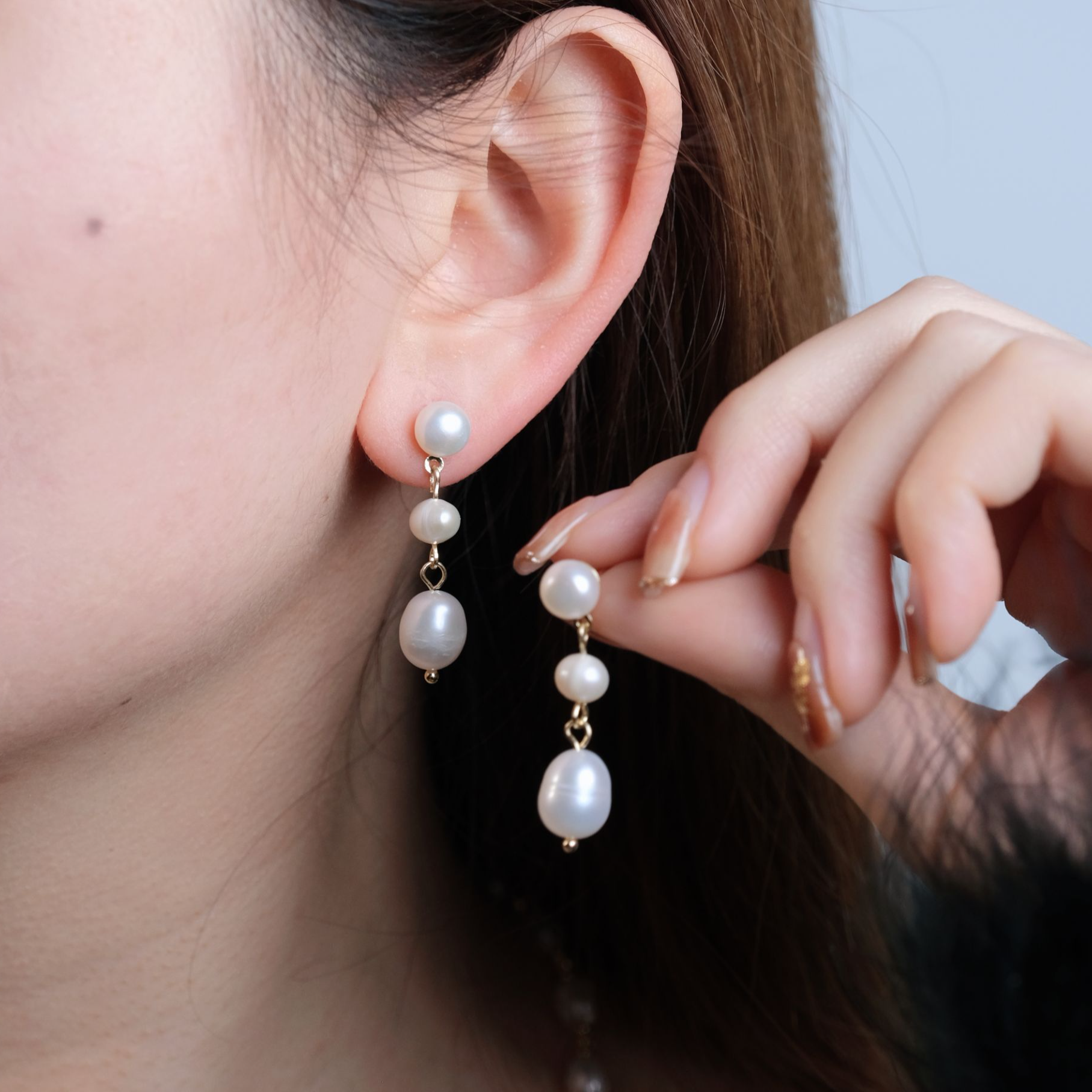 珍珠中长款【E02】耳环气质轻奢百搭百搭