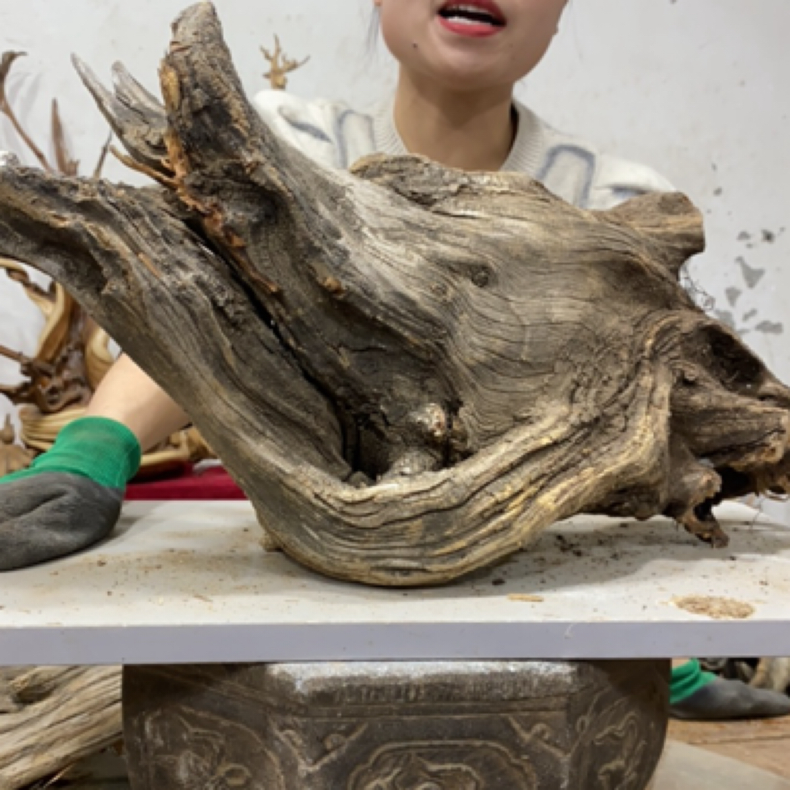 柏木工艺品摆件，适合摆放