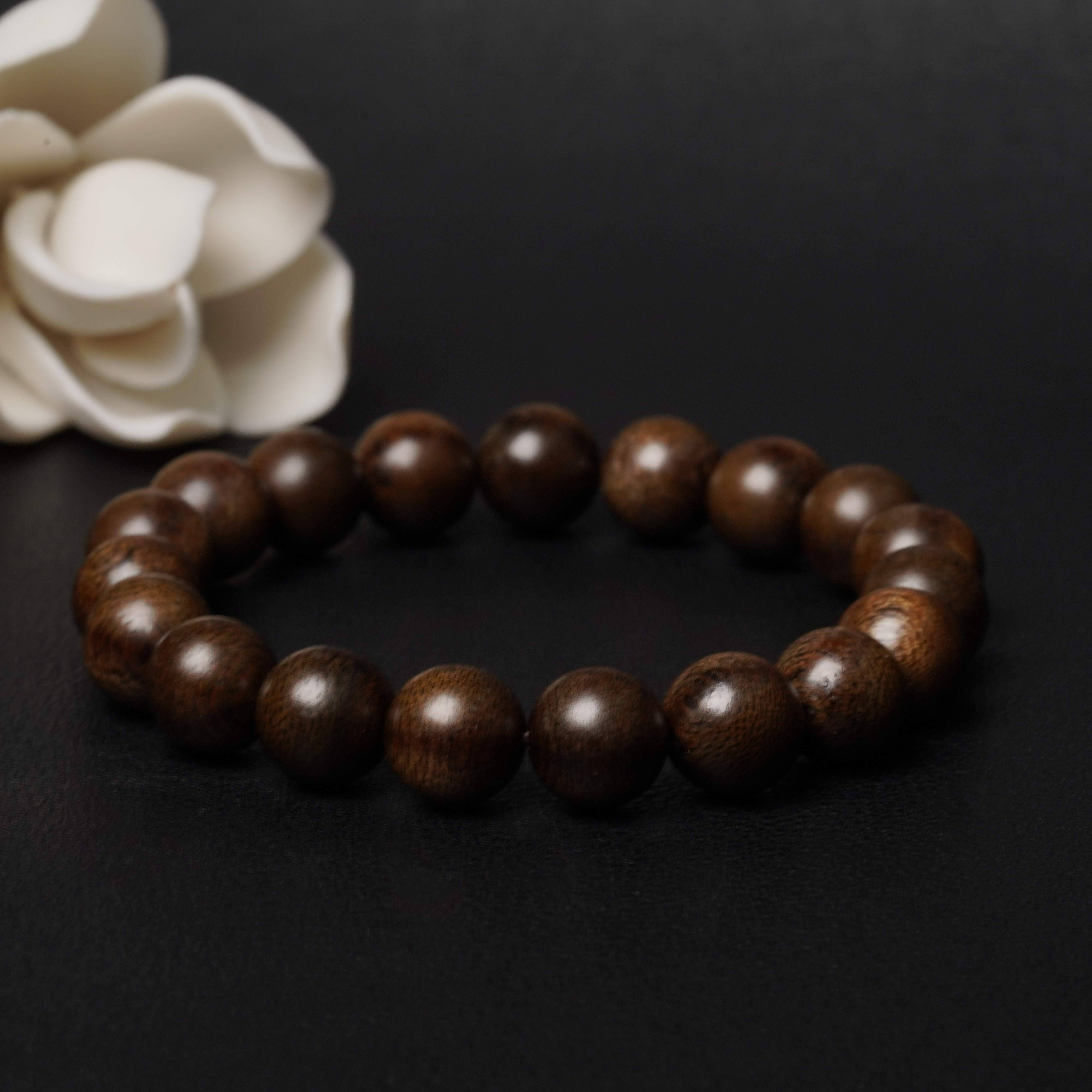 【极】Z028沉香莺歌绿奇楠1.2单圈圆珠手串（多样性发货一条）