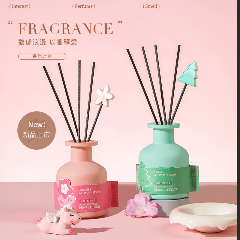 新款治愈系列香薰 创意多巴胺配色无火香薰家用卧室内持久香氛