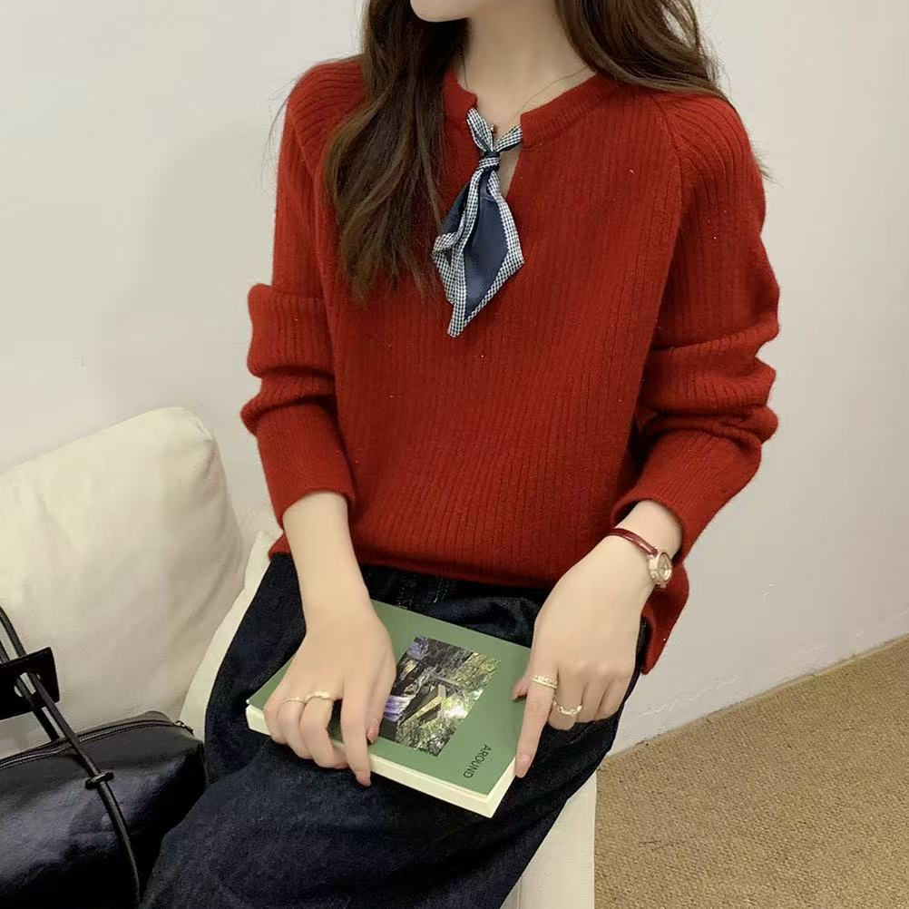 良玉推荐小香风丝巾系列毛衣