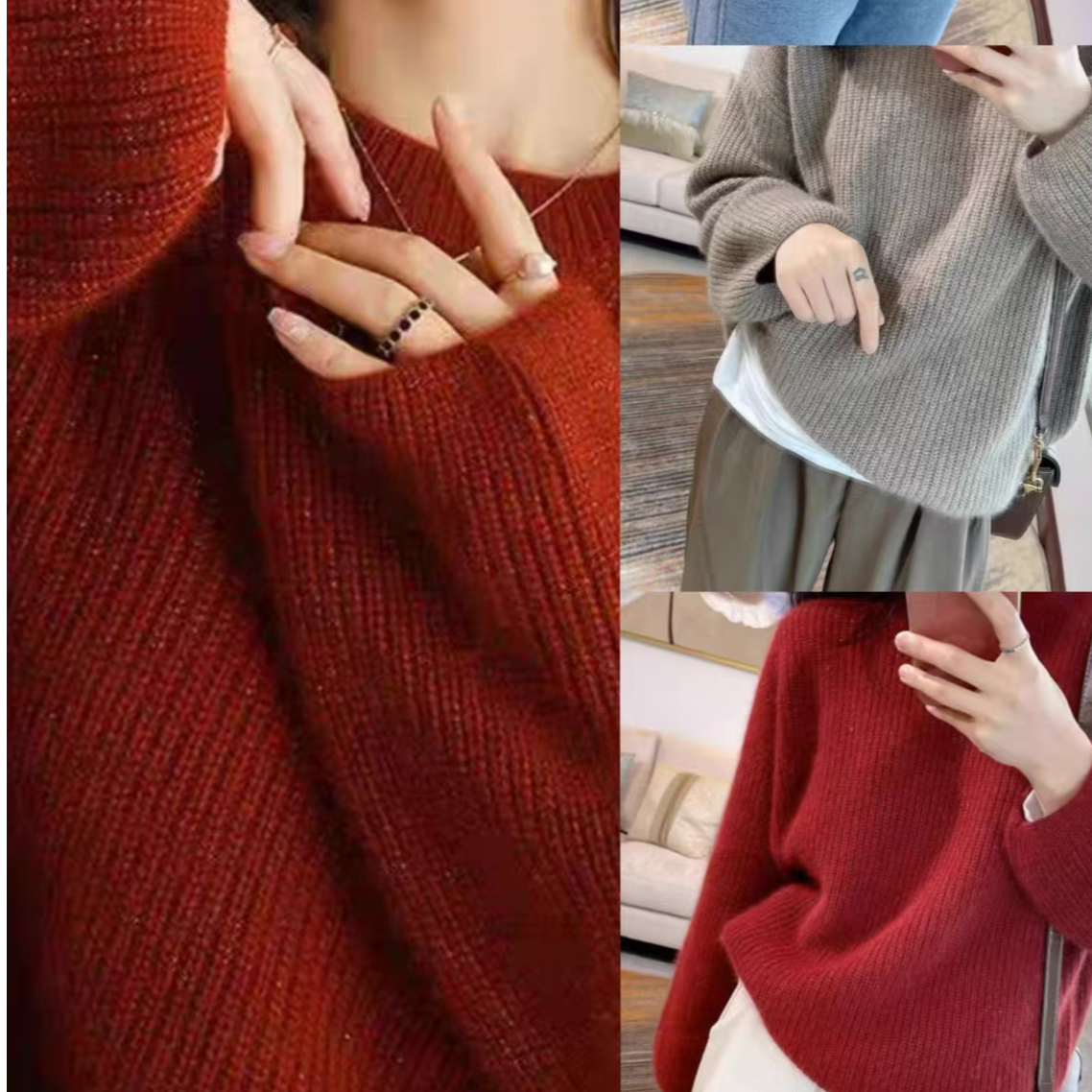 良玉推荐灯笼袖毛衣