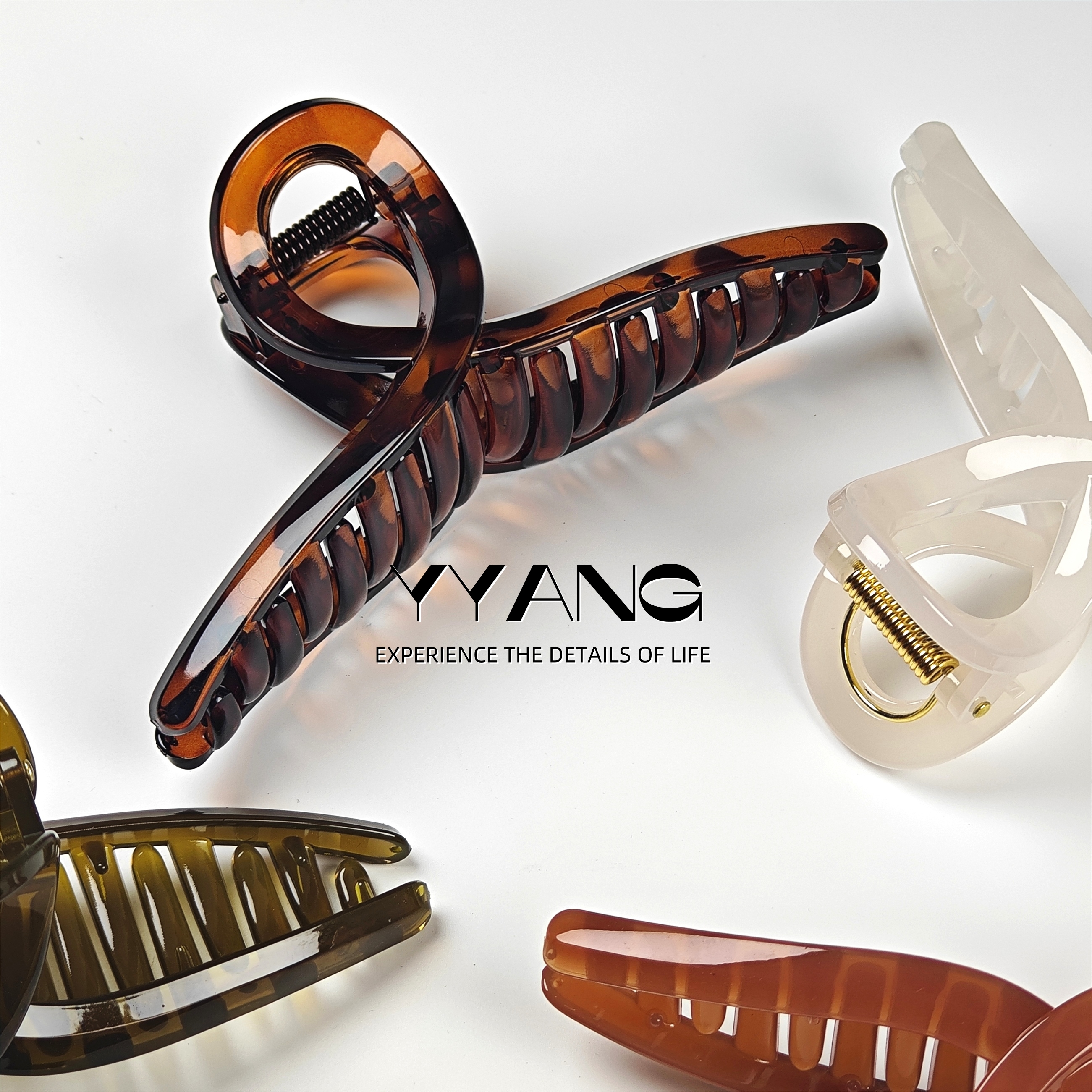 【基础必入款】YYANG/定制特调极简风气质鲨鱼夹高级树脂发饰15cm