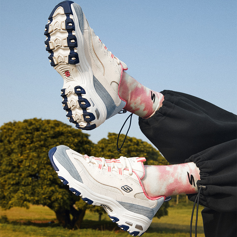 【奶茶熊】斯凯奇官方女鞋复古厚底休闲运动鞋潮流熊猫鞋13167