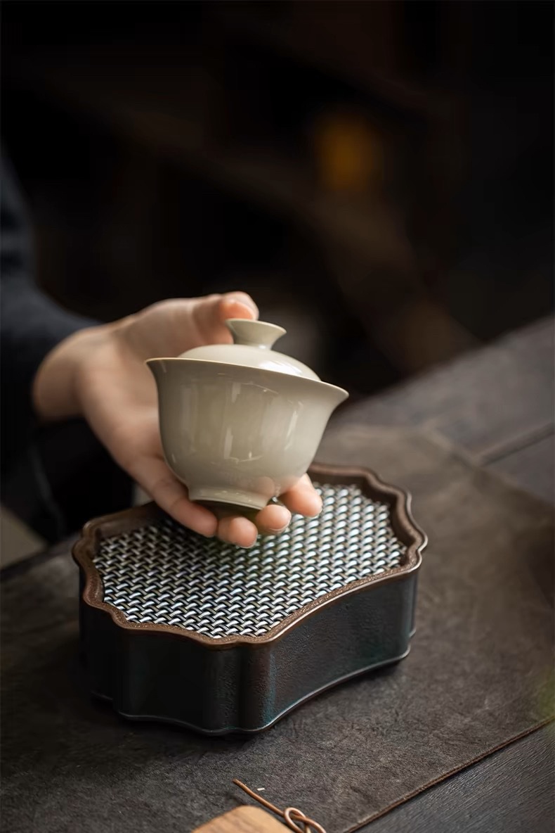 【微瑕】失圆，草木灰盖碗简约仿宋素雅泡茶碗功夫茶具陶瓷敬茶碗