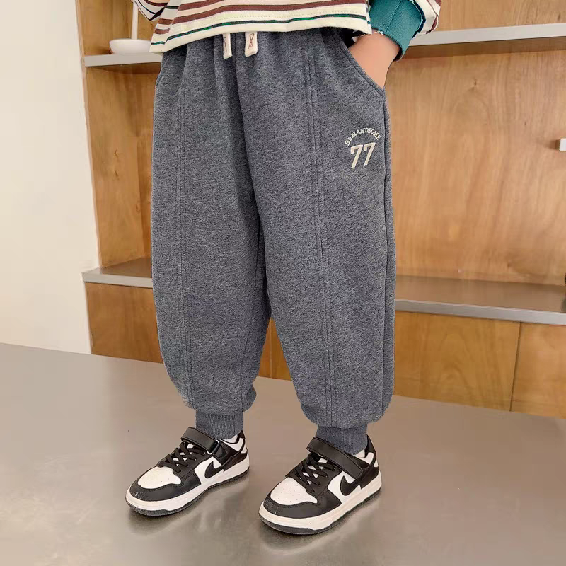 23917儿童夹棉裤子宝宝冬季小童加厚休闲外穿棉裤