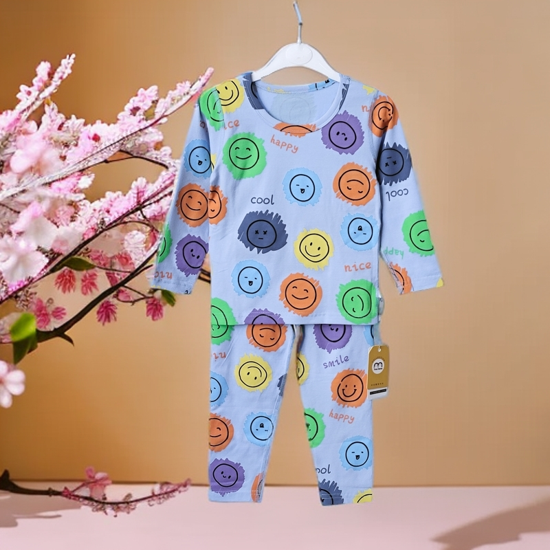 20251（福利款组合）儿童男女童A类无骨卡通莱卡棉套装家居服两件套