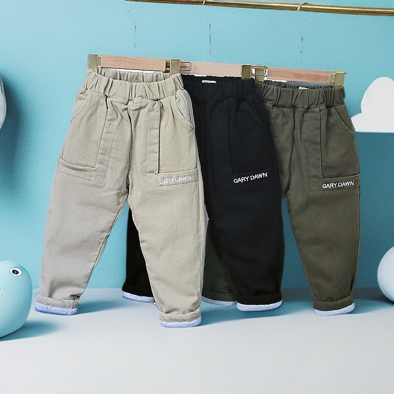 8421儿童夹棉裤子宝宝冬季小童三层保暖男女童加厚休闲外穿棉裤