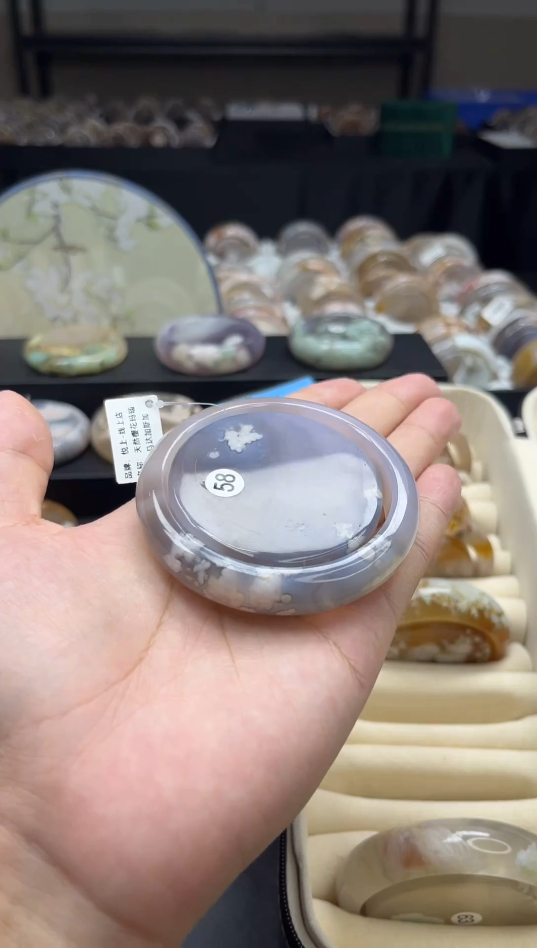 【闪购商品】石英质玉手镯未镶嵌赠品镯心（58圈口）