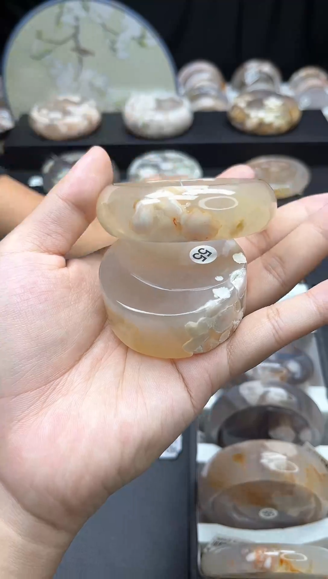 【闪购商品】石英质玉手镯未镶嵌赠品镯心（55圈口）