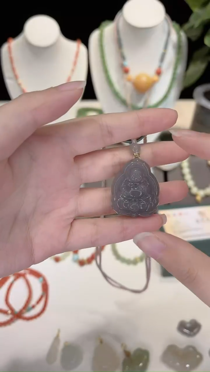 【闪购商品】和田玉手链未镶嵌烟紫/佛