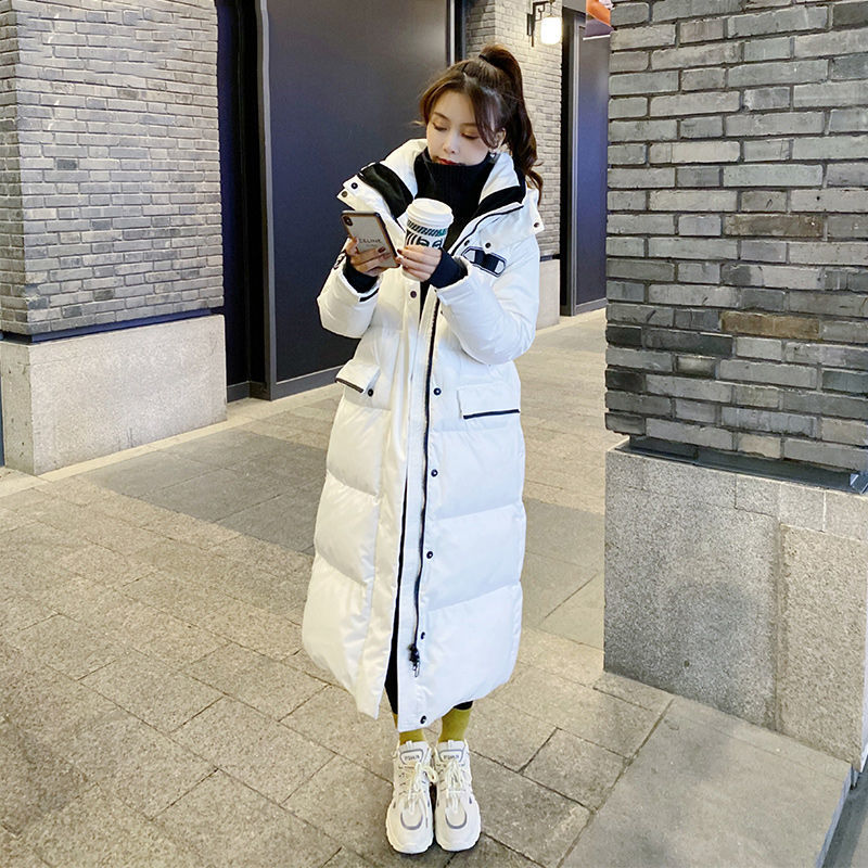 棉服女2023新款冬季洋气长款加厚外套过膝棉衣棉袄ins潮学生