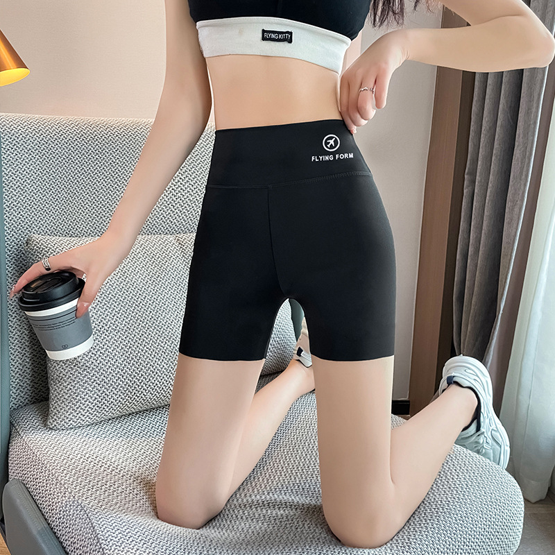 鲨鱼裤女夏季防走光高腰收腹提臀瑜伽打底裤薄款外穿无痕短裤三分