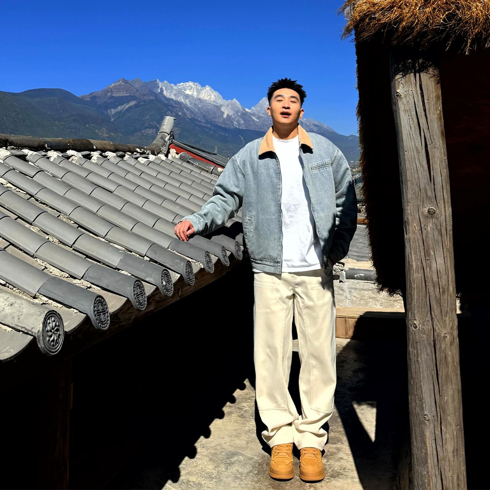 SANBAI 叁佰【灯芯绒双膝伐木裤】秋冬纯色加厚保暖直筒百搭休闲裤