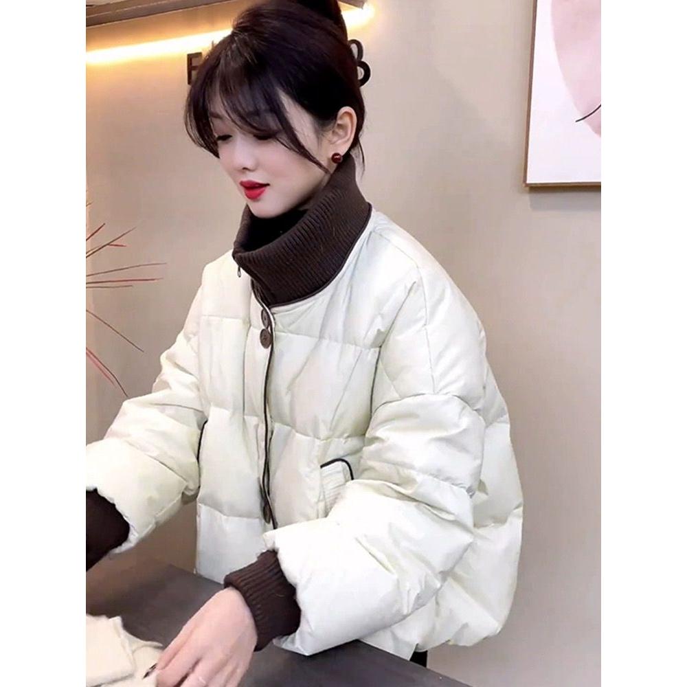 波司登2023新款欧货针织领羽绒服女冬季短款宽松显瘦潮流加厚鸭绒