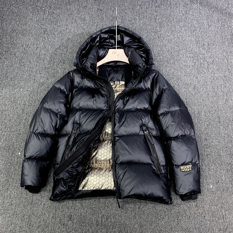 波司澄黑金羽绒服高端2023冬季男女情侣加厚保暖连帽御寒90白鸭绒