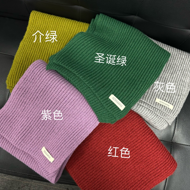 【张小九】贴标纯色百搭加厚保暖围巾WJ008