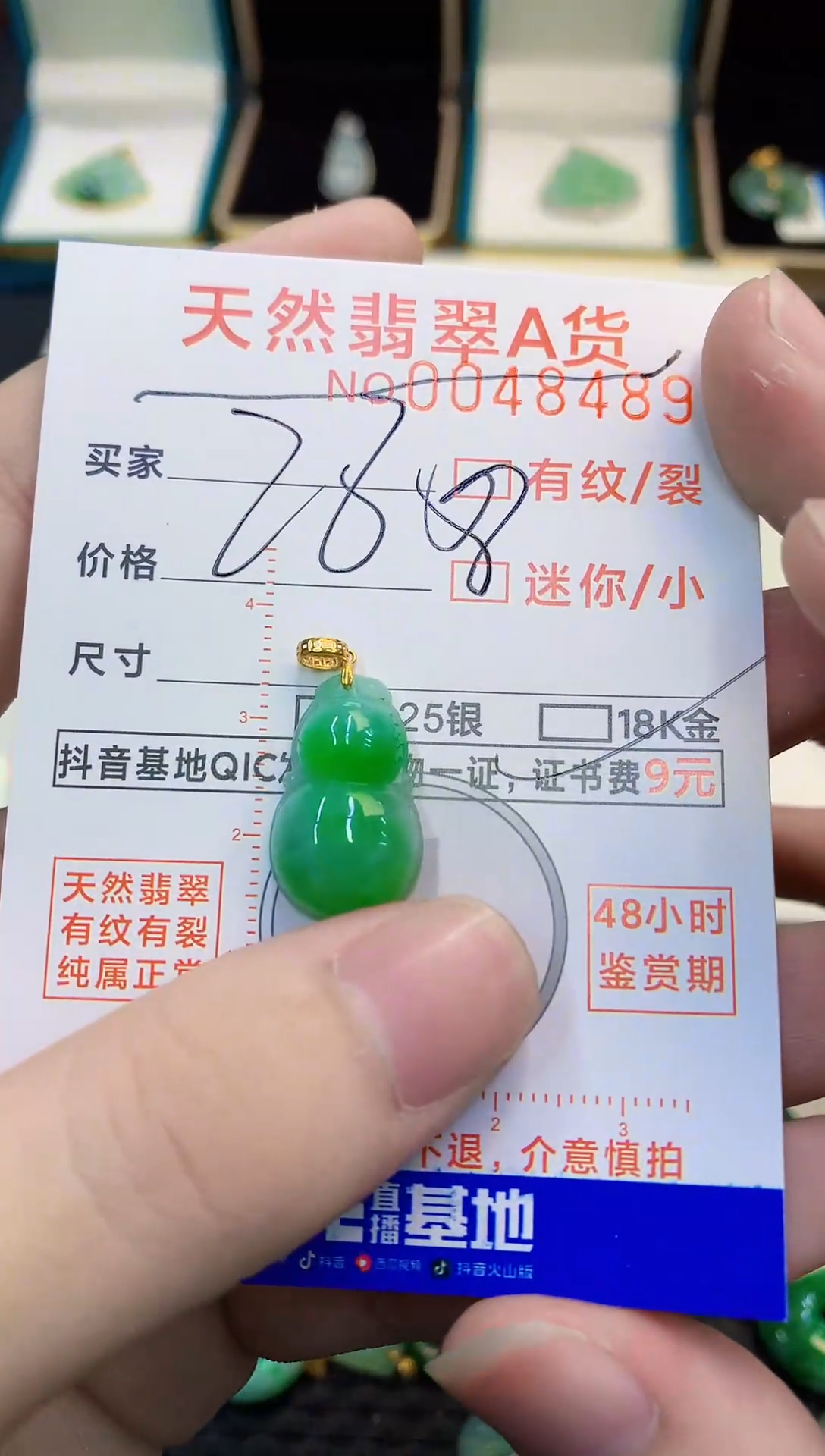【闪购商品】翡翠颈饰18K金镶嵌1