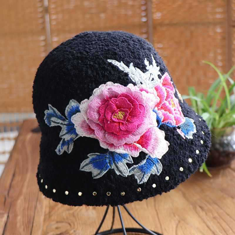 渔夫帽女秋冬季2024新款加厚保暖毛绒冷帽子大头围显脸小鱼夫盆帽