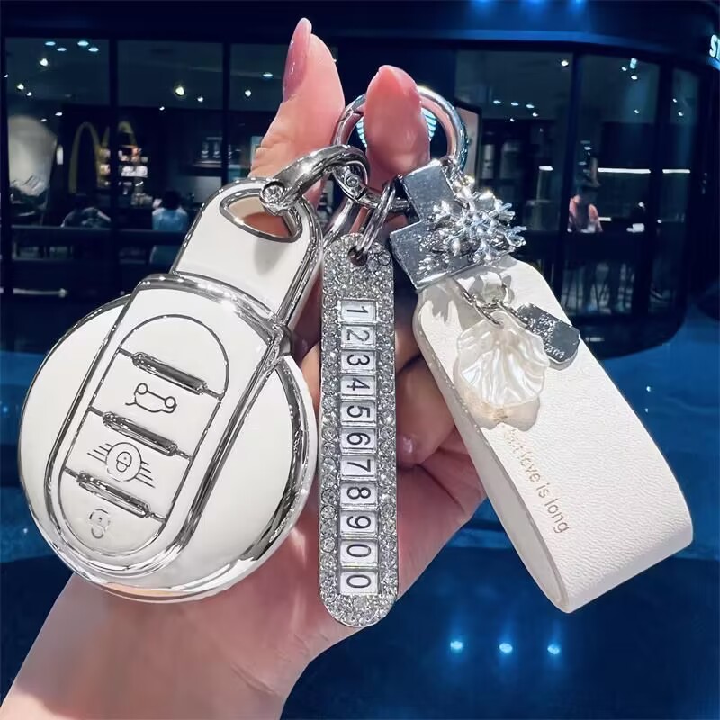 适用盛昊电车V8小精灵车钥匙套琳琅D1m6s6电动四轮钥匙包新能源女