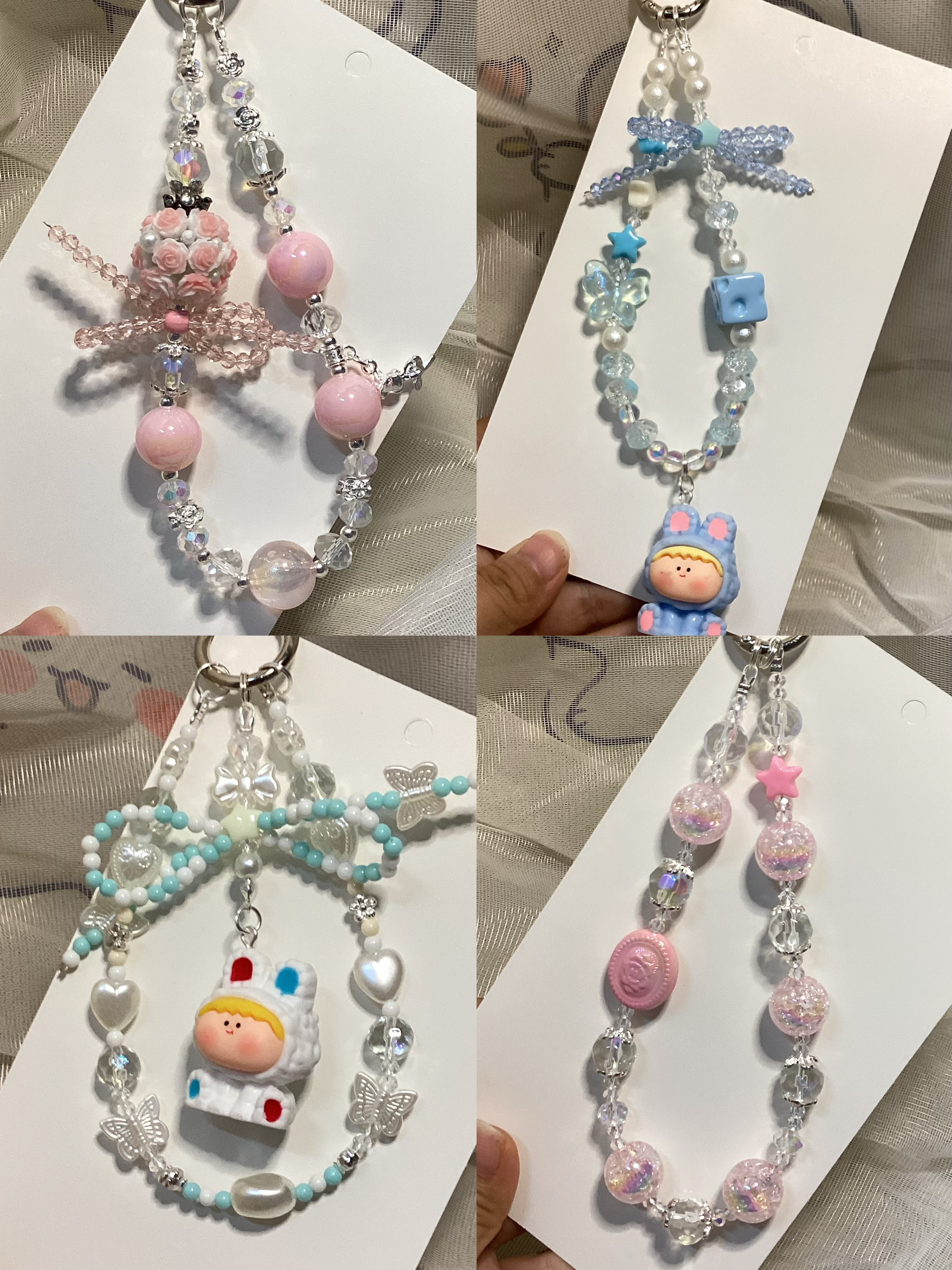 （多款链接）高货手工DIY手机链手机挂件钥匙链包包挂件