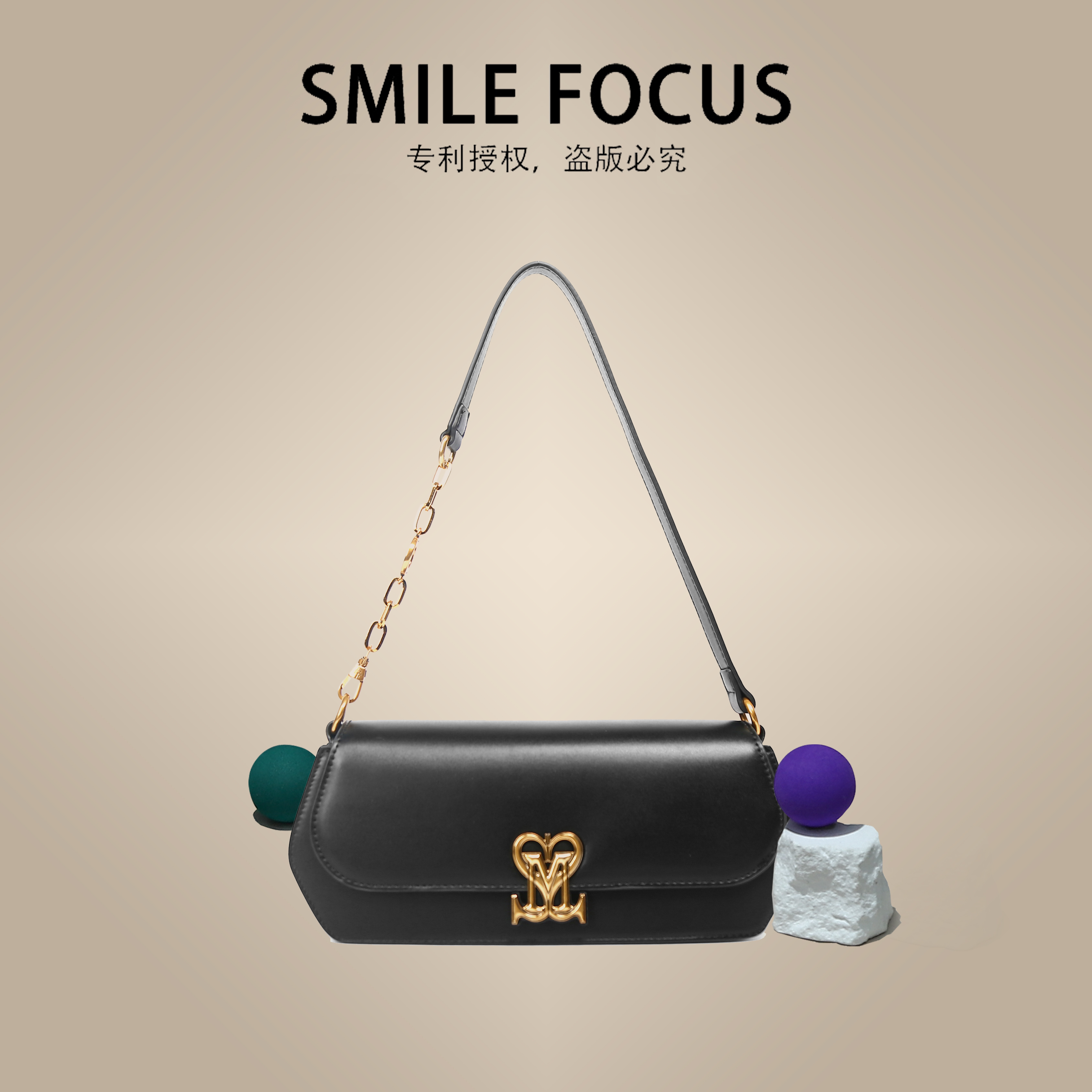 SMILE FOCUSSMILE FOCUS/高端复古包单肩包（2207）女士气质轻奢包