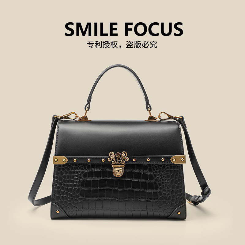 SMILE FOCUS/女士（2242）高端品质定制手提包复古包单肩包斜挎包