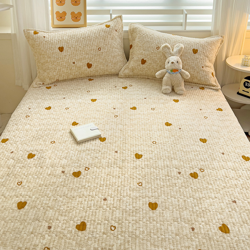 冬季牛奶绒床盖秋加绒榻榻米床单2023新款四季通用珊瑚绒单件炕盖