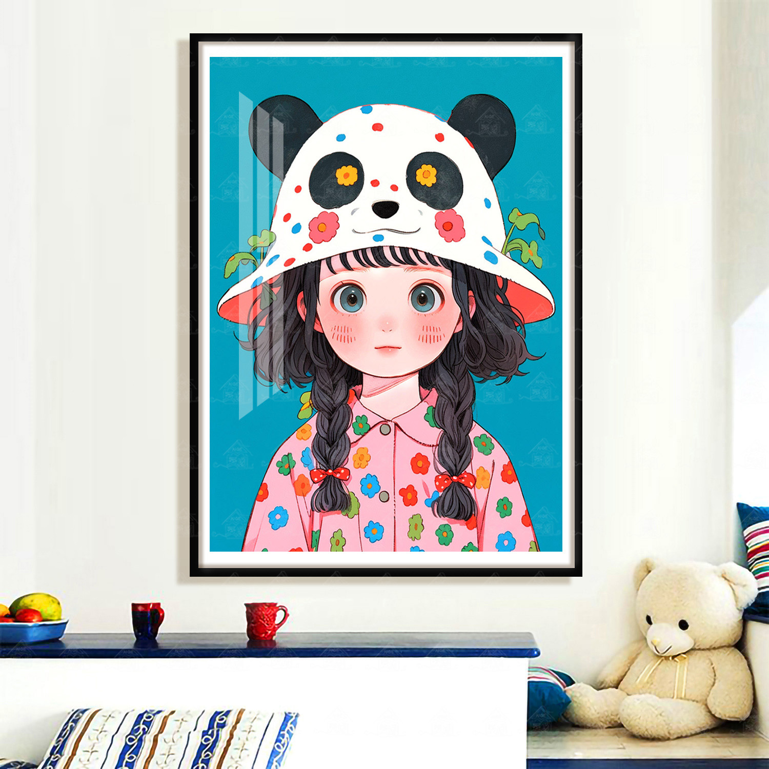 十字绣爱阁 小女孩二 新款可爱小件现代卡通装饰画手工线绣