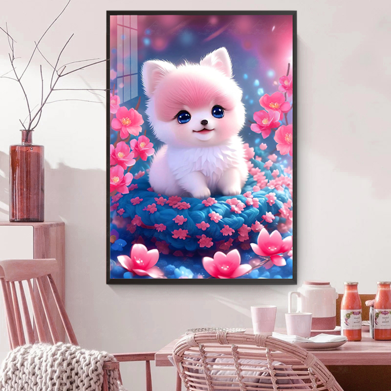 十字绣爱阁 可爱小狗二 2025新款简约可爱手工线绣治愈系自己绣