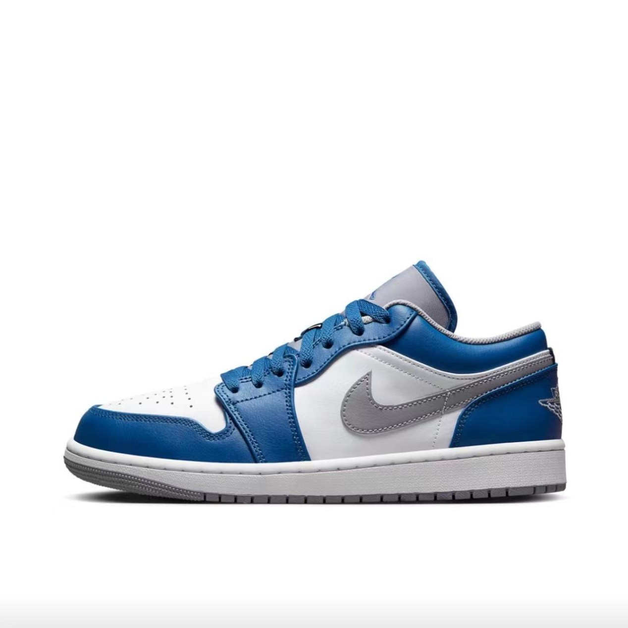 Nike Air Jordan1 Low AJ1 白蓝色男子低帮复古板鞋553558-412_二手商品