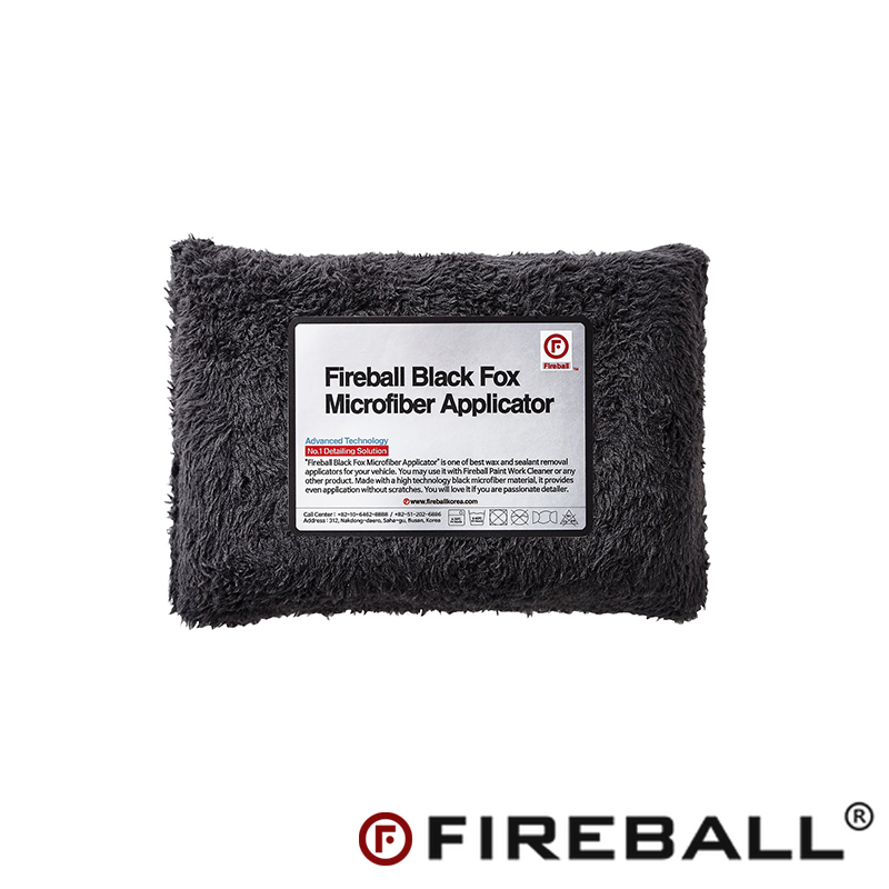 Fireball火球 Black Fox Applicator 黑狐毛巾块方块海绵打蜡涂抹