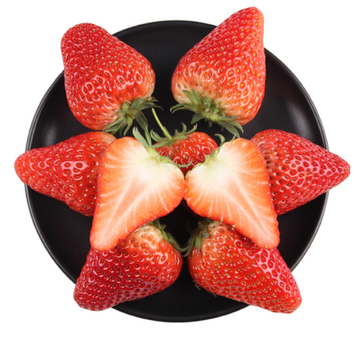 新鲜丹东九九草莓中大果-约500g/盒