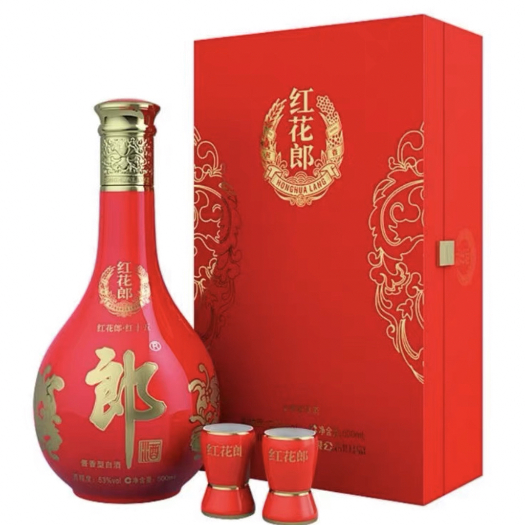 郎酒红花郎15年 单支礼盒 酱香型白酒53度500ml