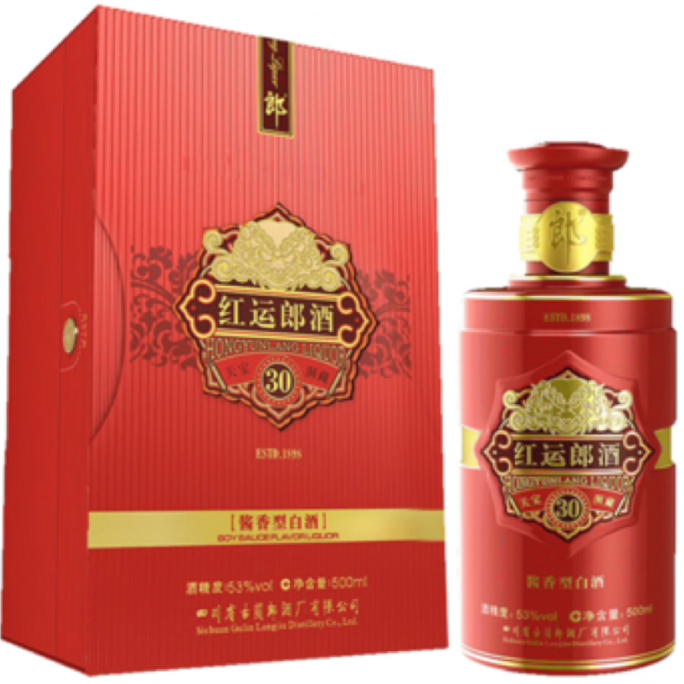 郎酒红运郎三十    酱香型白酒 53%Vol500ml