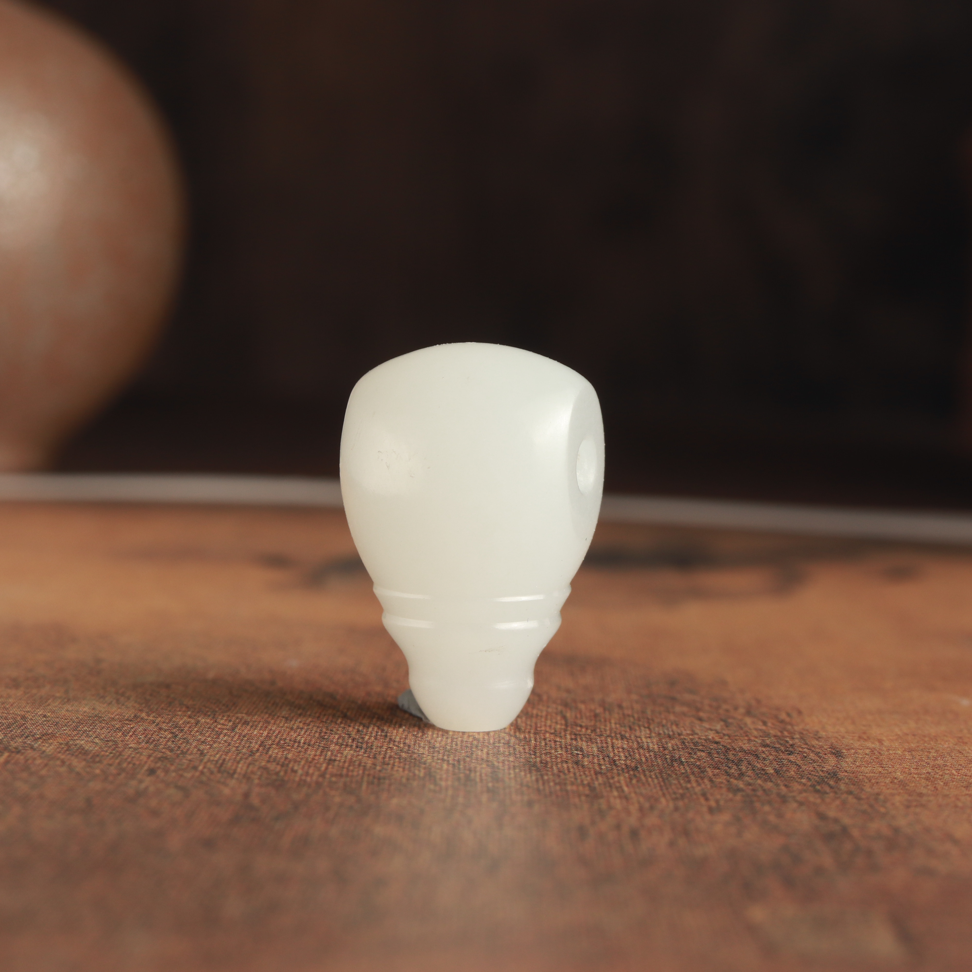 苏工新疆和田玉籽料白玉三通手串配饰羊脂白玉