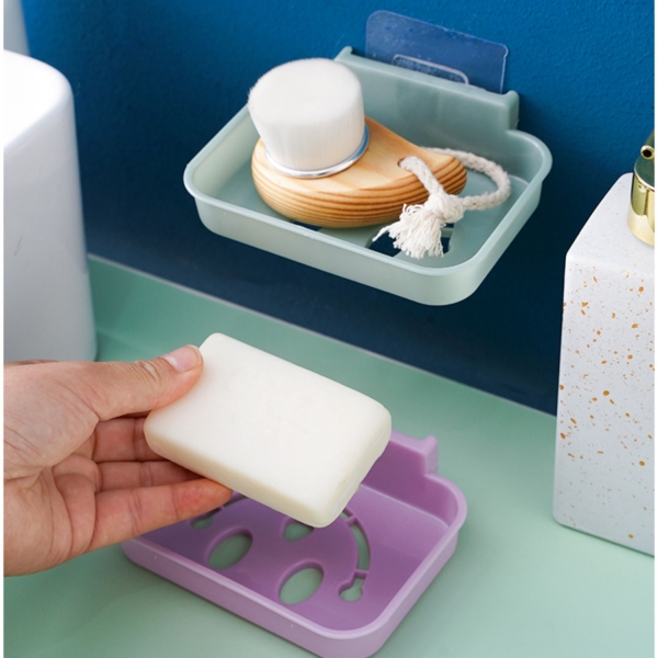 笑脸免打孔肥皂架浴室肥皂盒沥水架卫生间香皂架壁挂置物架收纳架