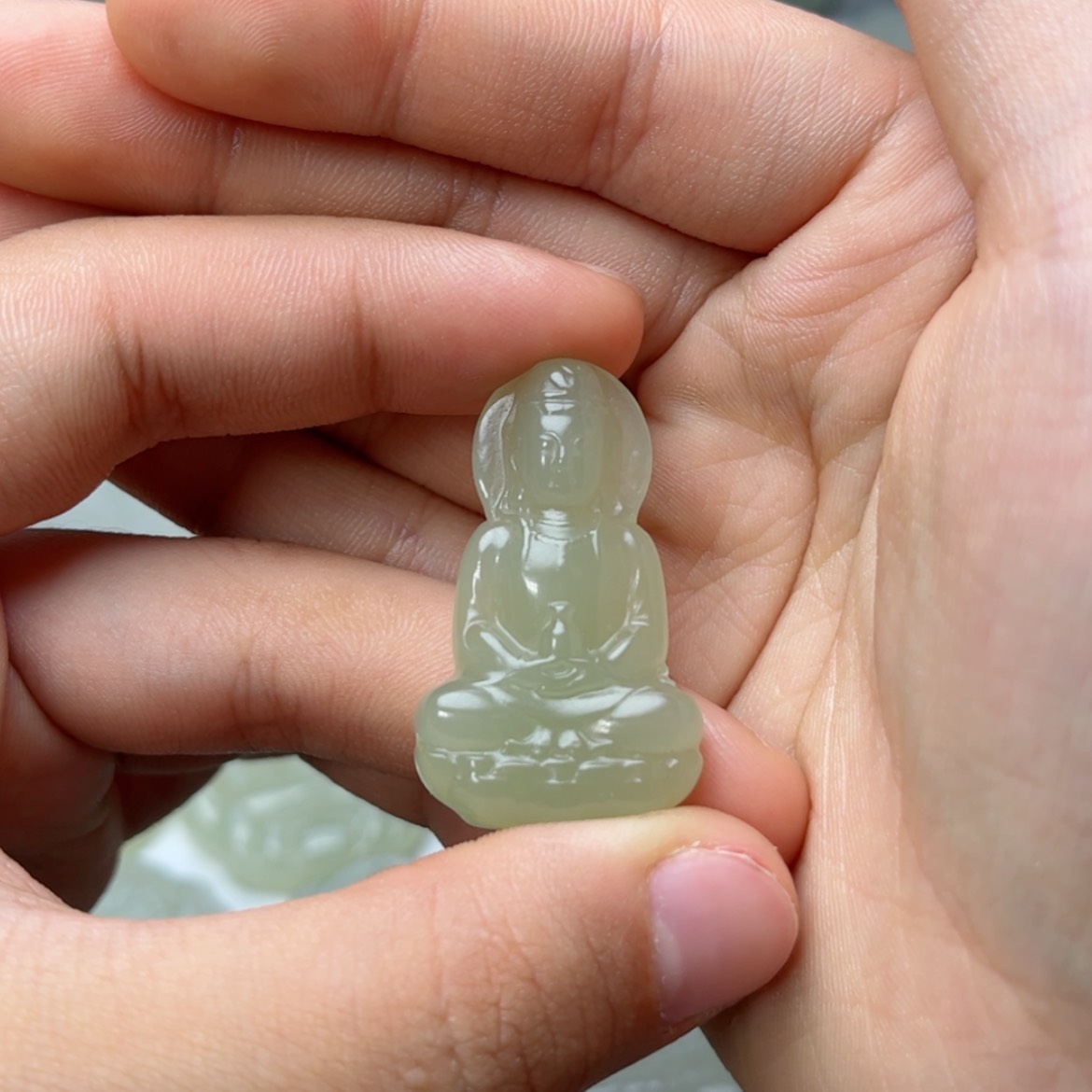 【闪购商品】定制和田玉观音未镶嵌金*尚