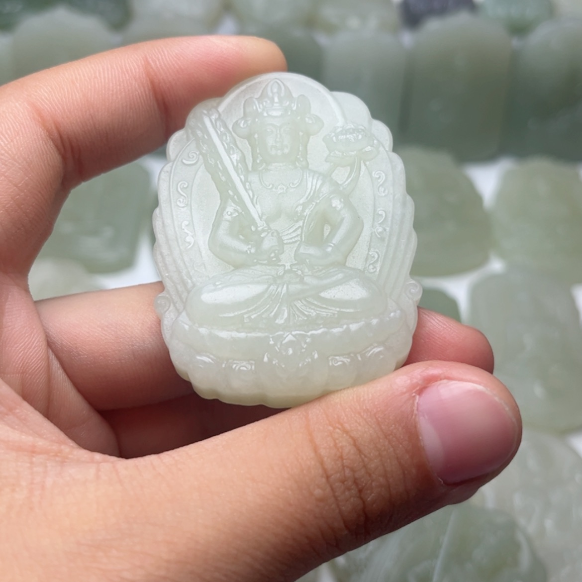 【闪购商品】定制和田玉虚空藏 不退不换未镶嵌C***^