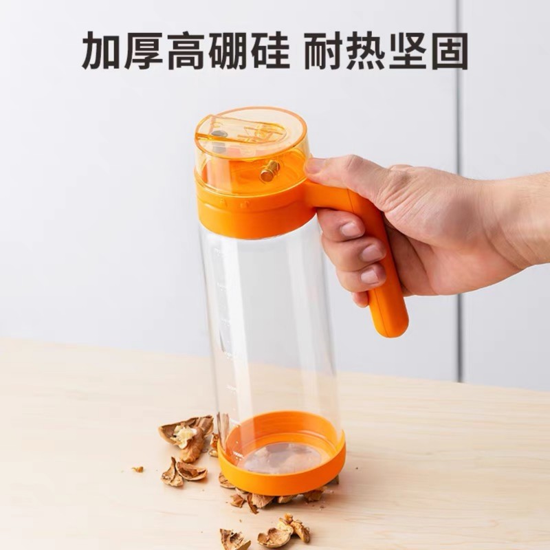 玻璃油壶日式自动开合防漏大容量家用油瓶酱油香油醋不挂油调料瓶