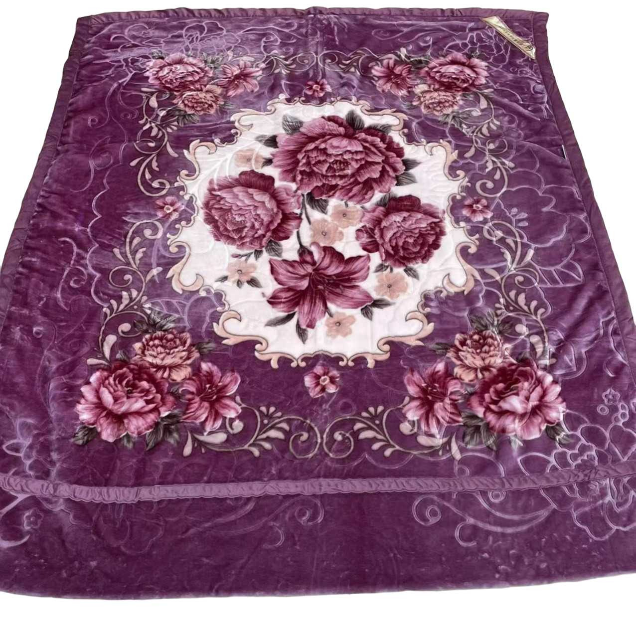 加大双人加绒双层压花毛毯加厚绒毛毯盖毯1.8×2.0高能毯尤莱特